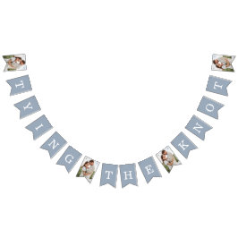 Photo Rehearsal Dinner Dusty Blue Bunting Flaggor