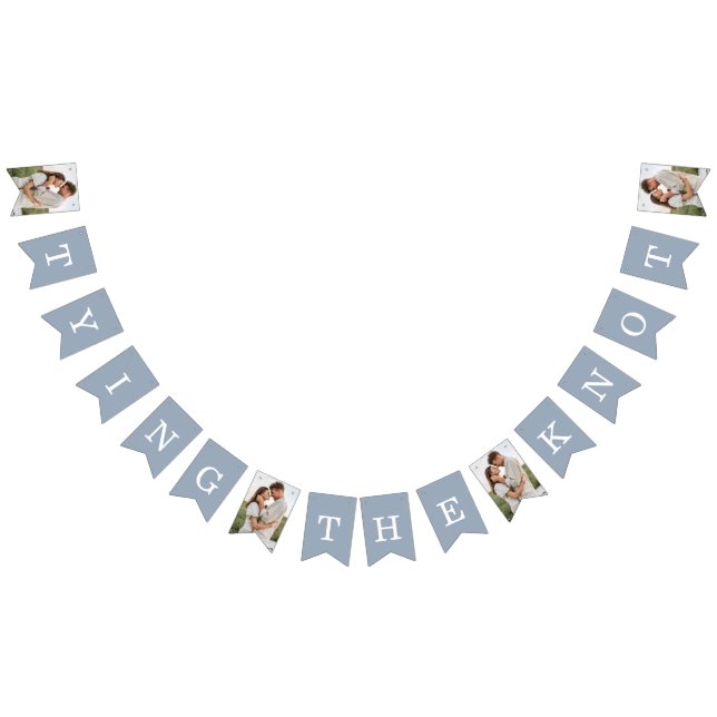 Photo Rehearsal Dinner Dusty Blue Bunting Flaggor (Alla)