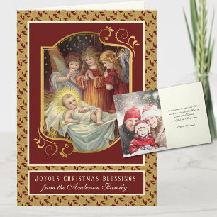 Photo Religiösa Baby Jesus Änglar Helgkort