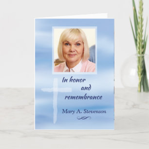 Photo Religiösa Sympathy Anpassade Namn med Bl Kort