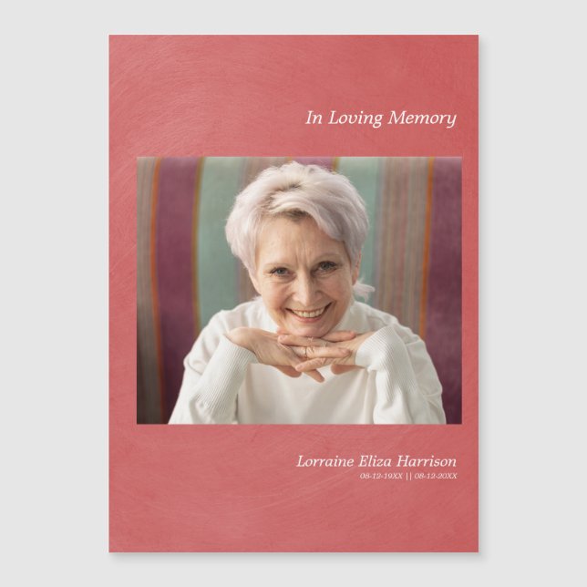 Photo Rememsing Light Red Faux Metallic Effect (Framsida)