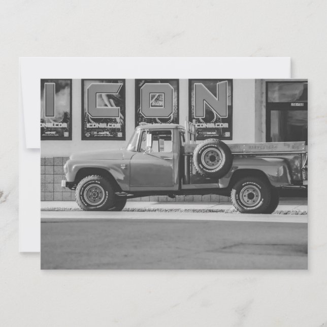 Photo Reprint American Pickup Truck Inbjudningar (Framsida)
