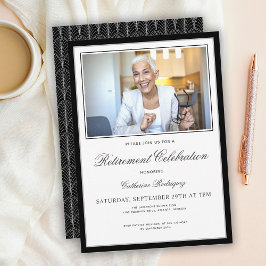Photo Retirement Party Celebration Invitation Inbjudningar