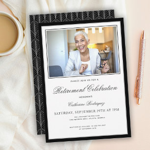 Photo Retirement Party Celebration Invitation Inbjudningar