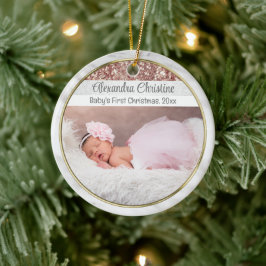 Photo Ro Guld Dubbla Side 2 Bild Baby 1 Julgransprydnad Keramik