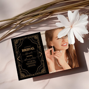 Photo Roaring 20:s Gatsby Art Deco Möhippa Inbjudningar