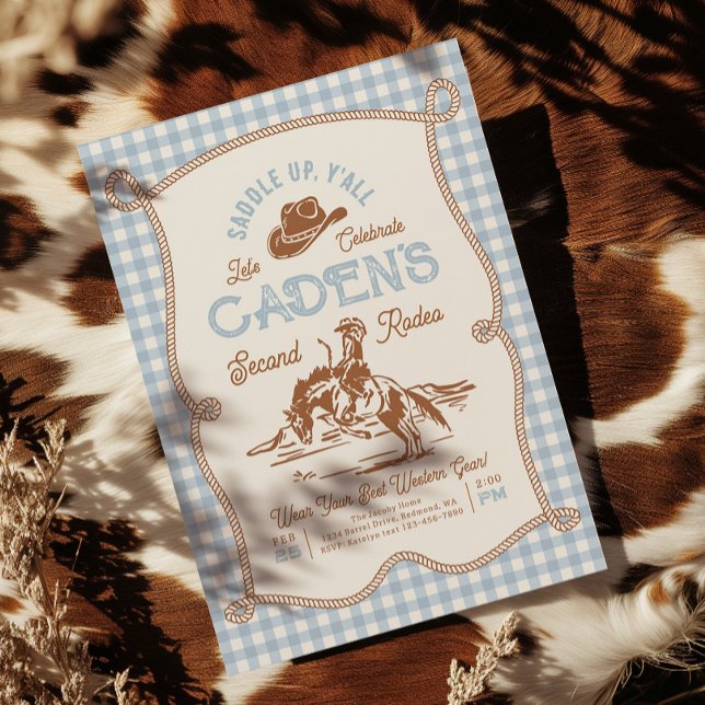Photo Rodeo Birthday Invitation Inbjudningar (Skapare uppladdad)