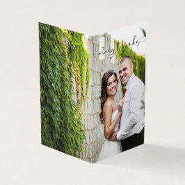 Photo Romantic Botanical Grenar Whimsical Script Kort