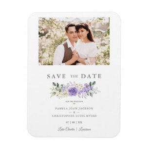 Photo Romantic Lila Shades Ro Wandan Bröllop Magnet