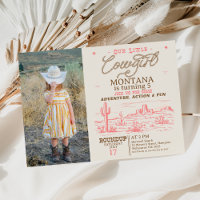 Photo Rosa Brown Western Desert Cowgirl Birthday