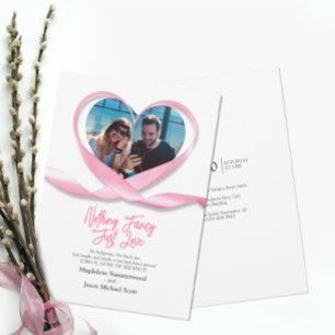 Photo Rosa Heart Ribbon Ingenting Finare Just Kärl Inbjudningar