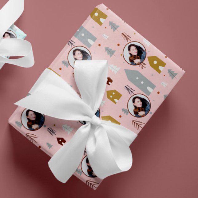 Photo Rosa jul Presentpapper (Skapare uppladdad)