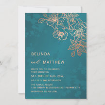 Photo Rose Gold Teal Wedding
