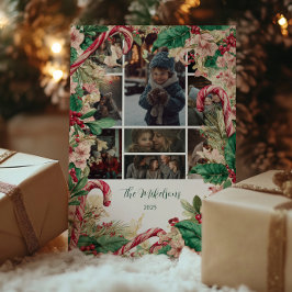 Photo Rustic Candy cane jul Party Julkort