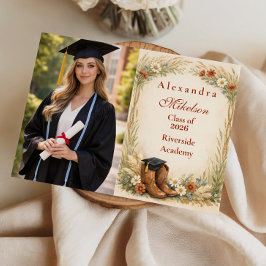 Photo Rustic Cowgirl Graduation Party Meddelande