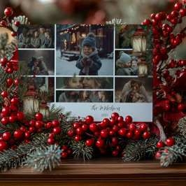 Photo Rustic Lantern jul Party Julkort