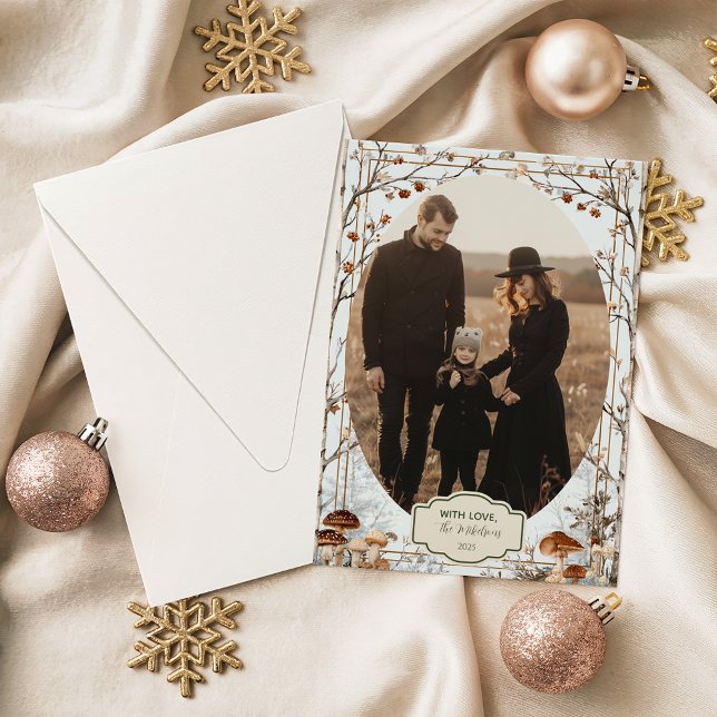 Photo Rustic Nature-Inspired Holiday Julkort (Skapare uppladdad)