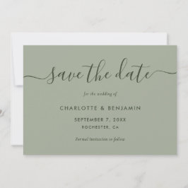 Photo Sage Grönt Bröllop Meddelande