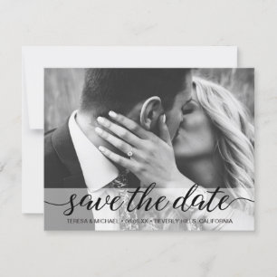 Photo Save Date elegant-skriptet Bröllop webbplats