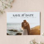Photo Save the Date Post Card, Elegant Vykort<br><div class="desc">Photo Save the Date Post Card,  Elegant</div>