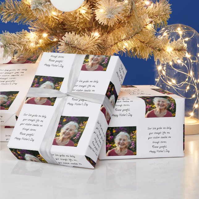 Photo Script Mother's Day Gift Wrapping Paper Presentpapper (Helgdagar)