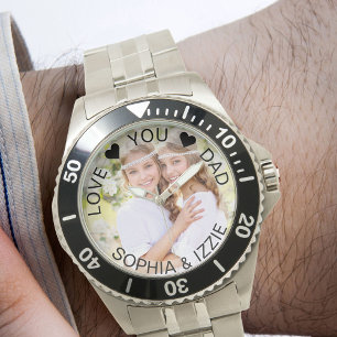 Photo Semi Transparent Gräns Personlig Pappa Armbandsur