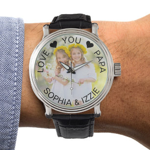 Photo Semi Transparent Gräns Personlig Pappa Armbandsur