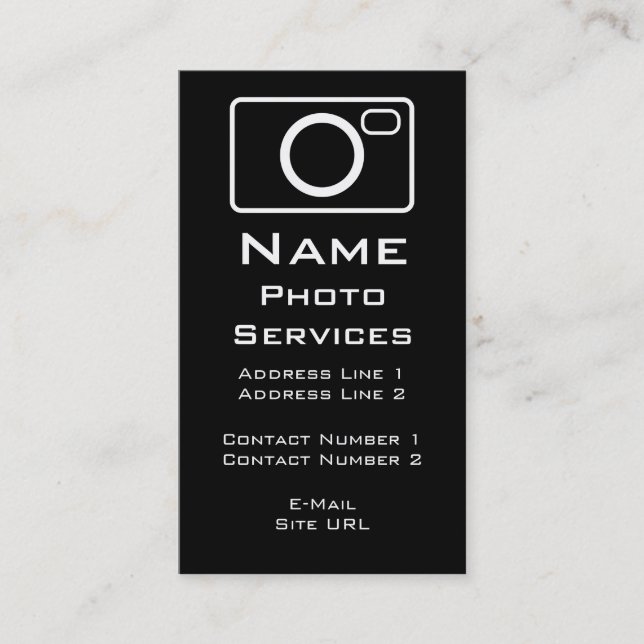 Photo Services-Affärskort Visitkort (Framsida)