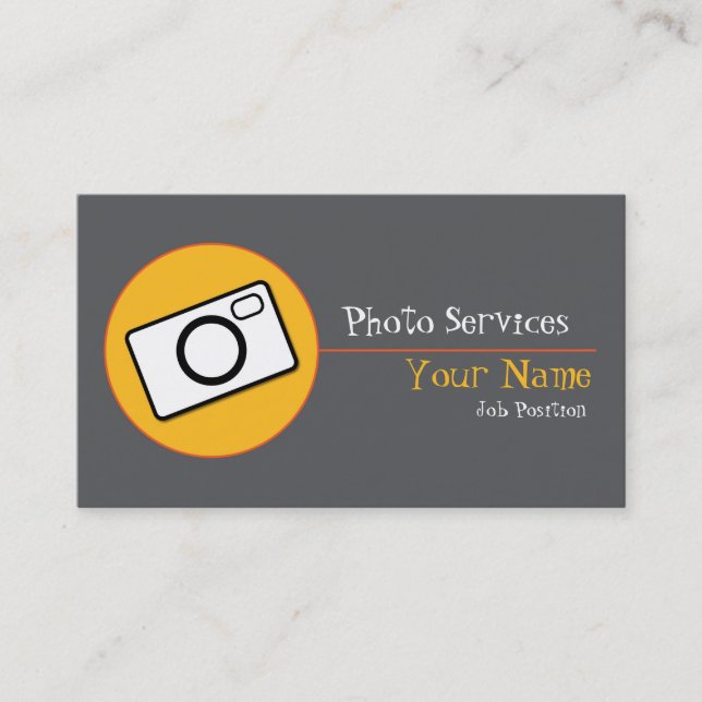 Photo Services-Affärskort Visitkort (Framsida)