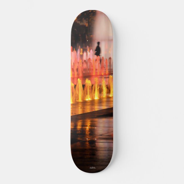 photo, silhouette homme old school skateboard bräda 21,6 cm (Framsida)