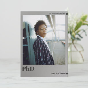 Photo Silver PhD-gradens Studentfest Inbjudningar