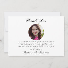 Photo Simple Modern Bereavement Funeral  Tack Kort