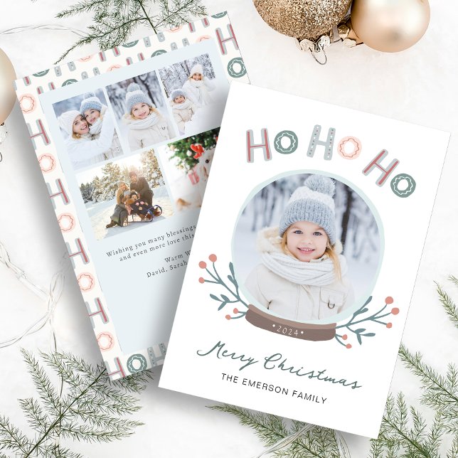 Photo Snö Globe-julkort Julkort (Photo Snow Globe Christmas Card
)
