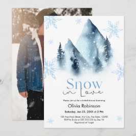Photo Snow in Love Winter Snowflakes Bridal Shower Inbjudningar
