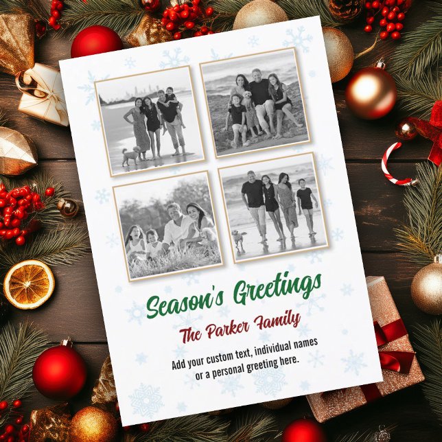 Photo Snowflake Instagram Collage julkort (Skapare uppladdad)