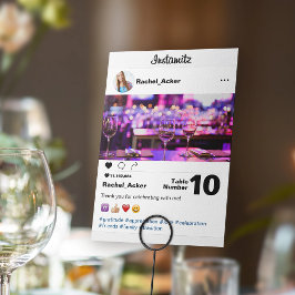 Photo Social Media Bat mitzvah eller Pub Mitzvah Bordsnummer