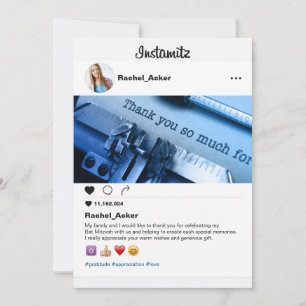 Photo Social Media Bat mitzvah eller Pub Mitzvah Tack Kort