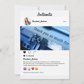 Photo Social Media Bat mitzvah eller Pub Mitzvah Tack Kort