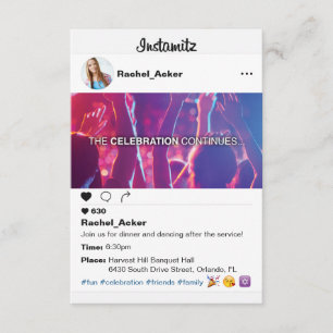 Photo Social Media Bat mitzvah eller Pub Mitzvah Tilläggskort