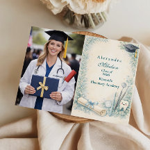 Photo Soft Blue White Coat Dentist Graduation