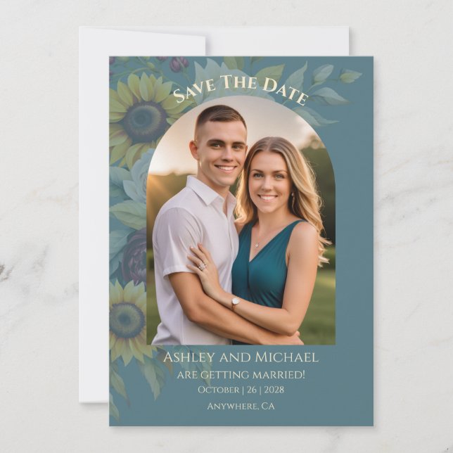 Photo Solros Land Elegance Spara Datumet (Framsida)