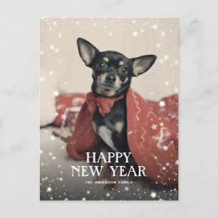 Photo Stars Snö Gott nytt år Helg Vykort