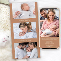 Photo Strip Collage 4 Photo Clay Cream Birth