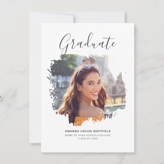 Photo Studenten 2025 Grad Party Inbjudningar (Framsida)