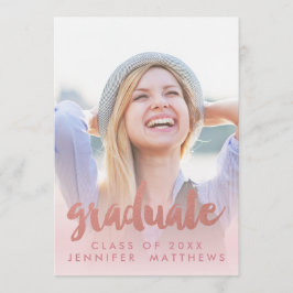 Photo Studenten annons Faux Ro Guld Meddelande