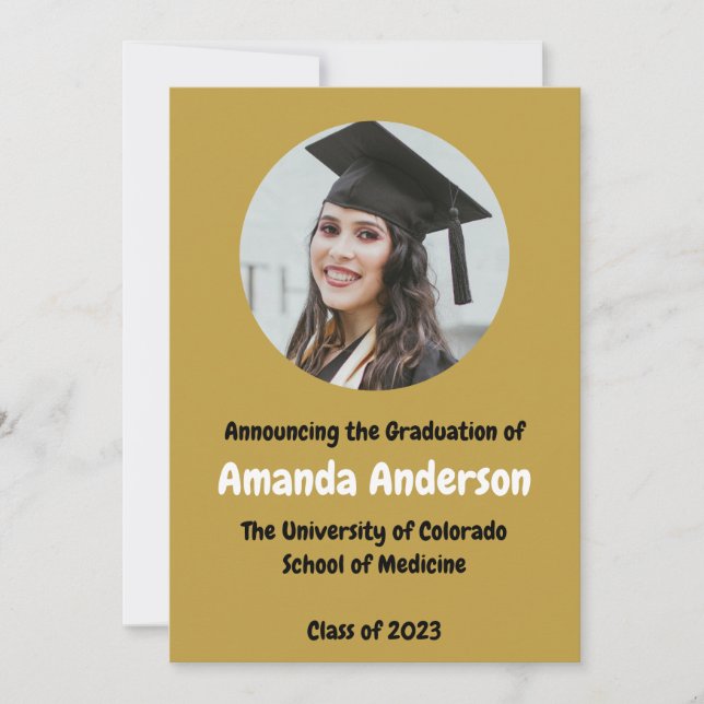 Photo studenten Grad 2023-meddelande Meddelande (Framsida)