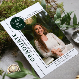 Photo Studenten Modern Script Grönt White