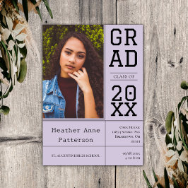 Photo Studenten Open House | Lavender Inbjudningar