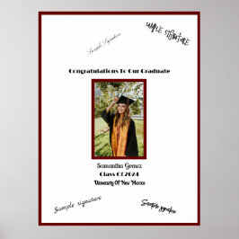 Photo Studenten Poster för Guests Namnteckning.