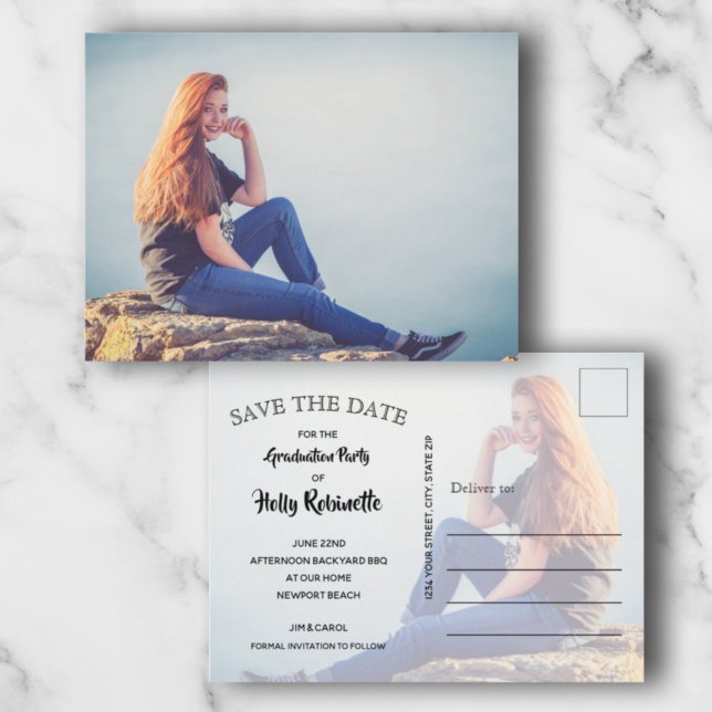 Photo Studenten SPARA DATUM Vykort (Skapare uppladdad)